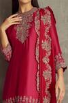 Jayanti Reddy_Pink Cheniya Silk Floral Keyhole Embroidered Kurta Skirt Set _Online_at_Aza_Fashions
