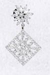 Buy_Nayaab By Aleezeh_Silver Plated Faux Diamond Geometric Drop Earrings_Online_at_Aza_Fashions