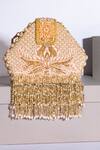 Shop Forever Noor Beige Embroidered Ayraah Bikaner Clutch at Aza Fashions Shop_Forever Noor_Beige Embroidered Ayraah Bikaner Clutch _at_Aza_Fashions