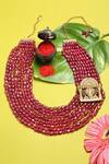 Dugran By Dugristyle_Gold Plated Natural Stones Embellished Layered Necklace _Online_at_Aza_Fashions