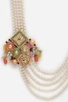 Buy_Dugran By Dugristyle_Gold Plated Kundan Pearl Embellished Layered Necklace _Online_at_Aza_Fashions