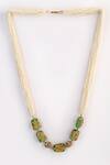Buy_Dugran By Dugristyle_Gold Plated Pearl Embellished Layered Necklace _at_Aza_Fashions