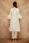 Shop_Gulabo by Abu Sandeep_White Gota Embellished Pencil Pant _at_Aza_Fashions