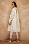 Gulabo by Abu Sandeep_White Gota Embellished Pencil Pant _Online_at_Aza_Fashions