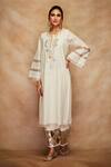Buy_Gulabo by Abu Sandeep_White Gota Kali Kurta _at_Aza_Fashions