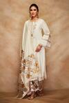 Buy_Gulabo by Abu Sandeep_White Gota Kali Kurta _Online_at_Aza_Fashions