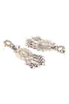 Sangeeta Boochra_Silver Plated Stones Carved Dangler Earrings _Online_at_Aza_Fashions