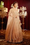 Shasha Gaba_Gold Organza, Shantoon Cutdana, Stone, Swarovski, Embroidered Bridal Lehenga Set _Online_at_Aza_Fashions