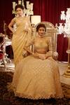Buy_Shasha Gaba_Gold Organza, Shantoon Cutdana, Stone, Swarovski, Embroidered Bridal Lehenga Set _Online_at_Aza_Fashions