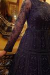 Buy_Shasha Gaba_Blue Net Floral Embroidered Gown