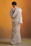 Shop_Dressfolk_Multi Color 100% Handloom Linen Handwoven Striped Aainah Saree _at_Aza_Fashions