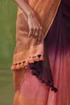 Buy_Dressfolk_Multi Color 100% Handloom Linen Aizah Ombre Saree  _Online_at_Aza_Fashions