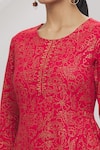 Shop_Adara Khan_Red Floral Print Kurta Set _Online_at_Aza_Fashions