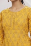 Shop_Adara Khan_Yellow Floral Print Kurta Set _Online_at_Aza_Fashions