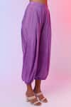 Buy_SVA by Sonam & Paras Modi_Purple Silk Lining Cotton And Satin Kurta Draped Pant Set  _Online_at_Aza_Fashions