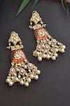 Buy_SWABHIMANN_Gold Plated Kundan Embellished Dangler Earrings _Online_at_Aza_Fashions