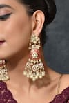 Shop_SWABHIMANN_Gold Plated Kundan Embellished Dangler Earrings _Online_at_Aza_Fashions