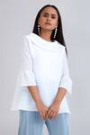 Scarlet Sage_White Violte Pearled Top_at_Aza_Fashions
