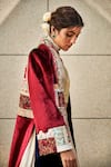 Varun Bahl_Multi Color Lehenga Chanderi Print And Embroidery Velvet Jacket Set  _Online_at_Aza_Fashions