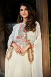 Shop Varun Bahl White Georgette Patchwork Loop Neck Zipper Tunic And Sharara Set Online at Aza Fashions Shop_Varun Bahl_White Georgette Patchwork Loop Neck Zipper Tunic And Sharara Set_Online_at_Aza_Fashions