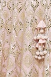 Shop Vandana Sethi Pink Organza Geometric, Mirror, Zari Leaf Neck Embroidered Bridal Lehenga Set Online at Aza Fashions Shop_Vandana Sethi_Pink Organza Geometric, Mirror, Zari Leaf Neck Embroidered Bridal Lehenga Set _Online_at_Aza_Fashions