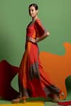 Buy_Nautanky_Red Natural Crepe Printed Abstract Shape Dressing Up Colourblock Jumpsuit_Online_at_Aza_Fashions