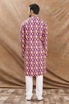 Shop_Aham-Vayam_Multi Color Cotton Geometric Print Kurta Set _at_Aza_Fashions