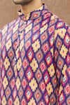 Aham-Vayam_Multi Color Cotton Geometric Print Kurta Set _at_Aza_Fashions