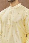 Shop_Aham-Vayam_Cream Silk Blend Floral Kamal Embroidered Kurta Set _Online_at_Aza_Fashions