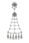 Masaba_Silver Plated Swinging Doll Dangler Earring _Online_at_Aza_Fashions