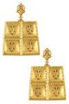 Buy_Masaba_Gold Plated Turtle Folk Tale Dangler Earrings_at_Aza_Fashions