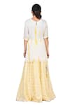 Shop_Yuvrani Jaipur_Yellow Silk Embroidery Zardozi Round Kurta Lehenga Set _at_Aza_Fashions