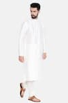 Mayank Modi - Men_Ivory Silk/cotton Slub Embroidery Sequin Kurta Set  _Online_at_Aza_Fashions