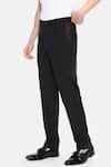 Buy_Mayank Modi - Men_Black Malai Cotton Trousers  _Online_at_Aza_Fashions