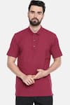 Buy_Mayank Modi - Men_Purple Malai Cotton Shirt  _Online_at_Aza_Fashions