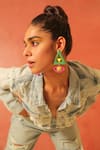 Buy_NakhreWaali_Multi Color Organically Dyed Beads Eye Spy Handcrafted Earrings_at_Aza_Fashions