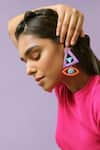 NakhreWaali_Multi Color Organically Dyed Beads Eye Spy Handcrafted Earrings_Online_at_Aza_Fashions