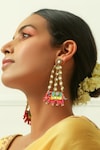 NakhreWaali_Multi Color Organically Dyed Beads Haathi Handcrafted Dangler Earrings_Online_at_Aza_Fashions