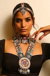 NakhreWaali_Multi Color Organically Dyed Beads Ghamagham Handcrafted Long Necklace_at_Aza_Fashions