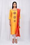 Buy_Naintara Bajaj_Yellow Floral Embroidered Kurta Set_Online_at_Aza_Fashions