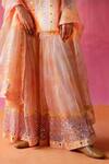 Shop_Surbhi Gupta_Pink Organza Alma Tie Dye Kurta Sharara Set_Online_at_Aza_Fashions
