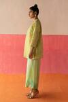 Buy_Surbhi Gupta_Green Jacket - Organza Embellished Sequin Open Ina And Pant Set  _Online_at_Aza_Fashions
