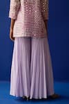 Surbhi Gupta_Purple Blouse - Cotton Silk Julia Embellished Jacket And Sharara Set  _at_Aza_Fashions