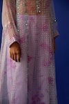 Buy_Surbhi Gupta_Purple Inner - Cotton Silk, Kurta - Organza, Trouser Risa Tie Dye And Pant Set _Online_at_Aza_Fashions