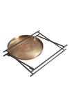 MANOR HOUSE_Gold Iron Antique Brass Accent Table _Online_at_Aza_Fashions