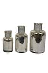 Shop_MANOR HOUSE_Silver Glass Lustre Tonic Bottle Set Of 3 _at_Aza_Fashions