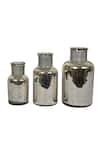 Shop_MANOR HOUSE_Silver Glass Lustre Tonic Bottle Set Of 3 _Online_at_Aza_Fashions