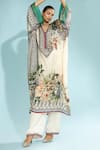 Buy_Rajdeep Ranawat_Beige Satin Printed Floral Paloma Palazzo  _Online_at_Aza_Fashions