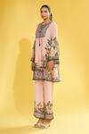 Buy_Rajdeep Ranawat_Pink Satin Floral Permaz Printed Palazzo_Online_at_Aza_Fashions