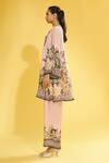 Rajdeep Ranawat_Pink Satin Floral Permaz Printed Palazzo_at_Aza_Fashions